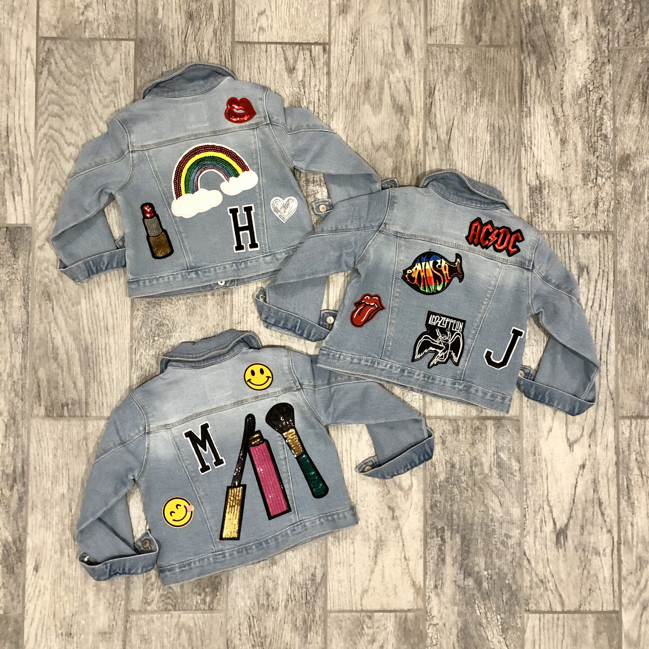 Patch Jacket for Kids | Custom Denim Jacket with Patches - Little Chicken SM 8 - 10 / Light Wash Denim