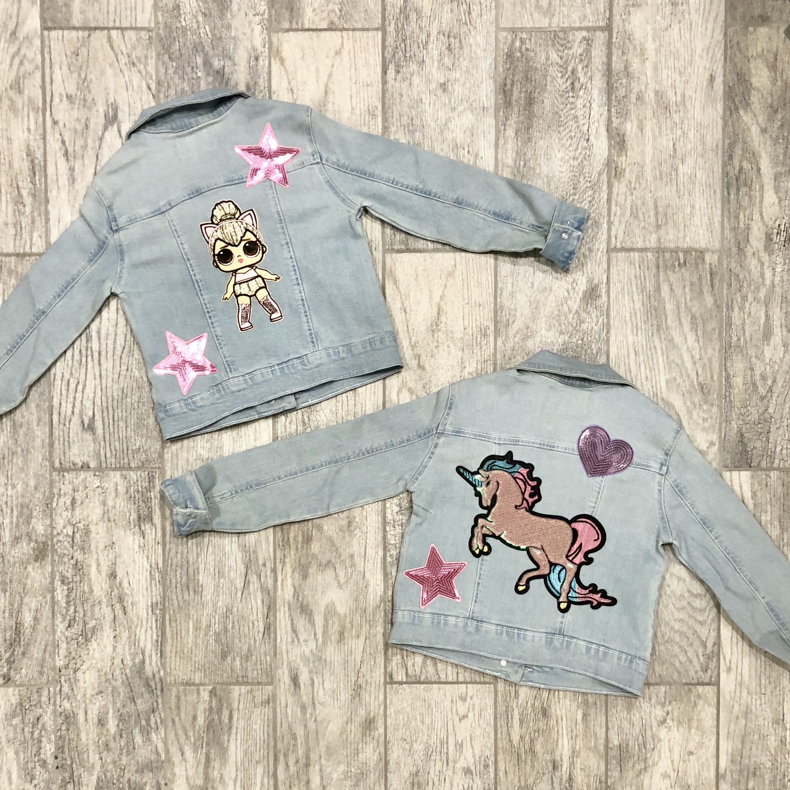 Girls Pink Letter Patch Jean Jacket Patches Bling me out Please Custom Jean Jacket Bling Ropa Ropa para niña Chaquetas y abrigos Rhinestones Name Patch Jacket Kids 