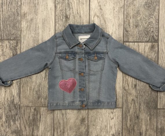 Girls Denim Jacket - Custom Jean Jacket Designed With Patches